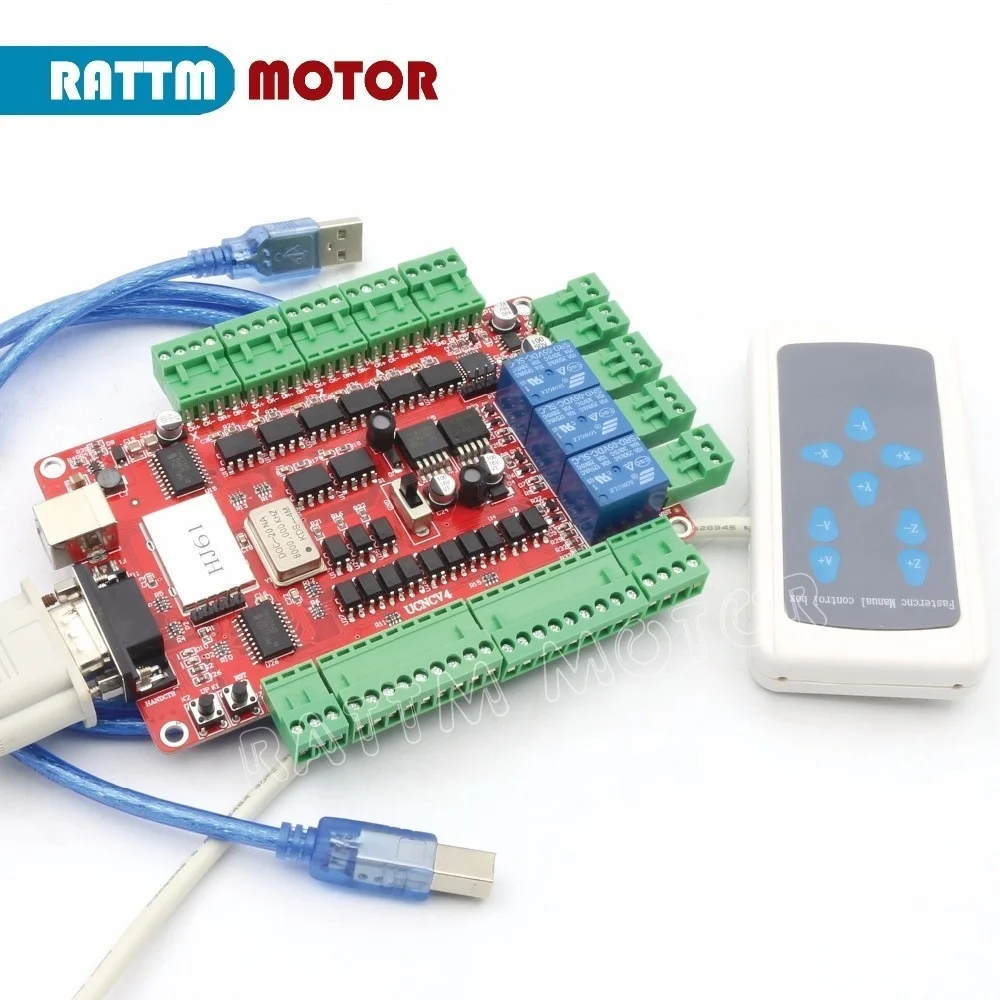 4-осевой USB Φ Nema 23 шаговый двигатель (двойной вал) 112-in/мм/3A и драйвер двигателя 40 в 4A