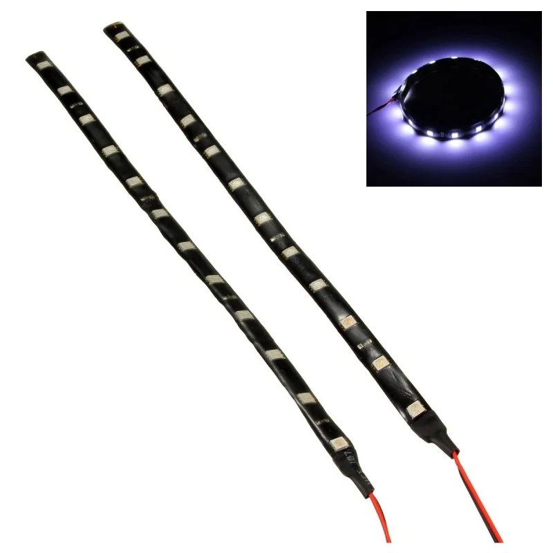 

2* 5050 SMD 12 LED IP65 Waterproof Flexible Strip Light 12V 3W For Car Home 30cm