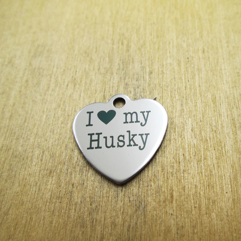 10 шт./партия жена пожарного амулеты из нержавеющей стали лазерной гравировкой DIY