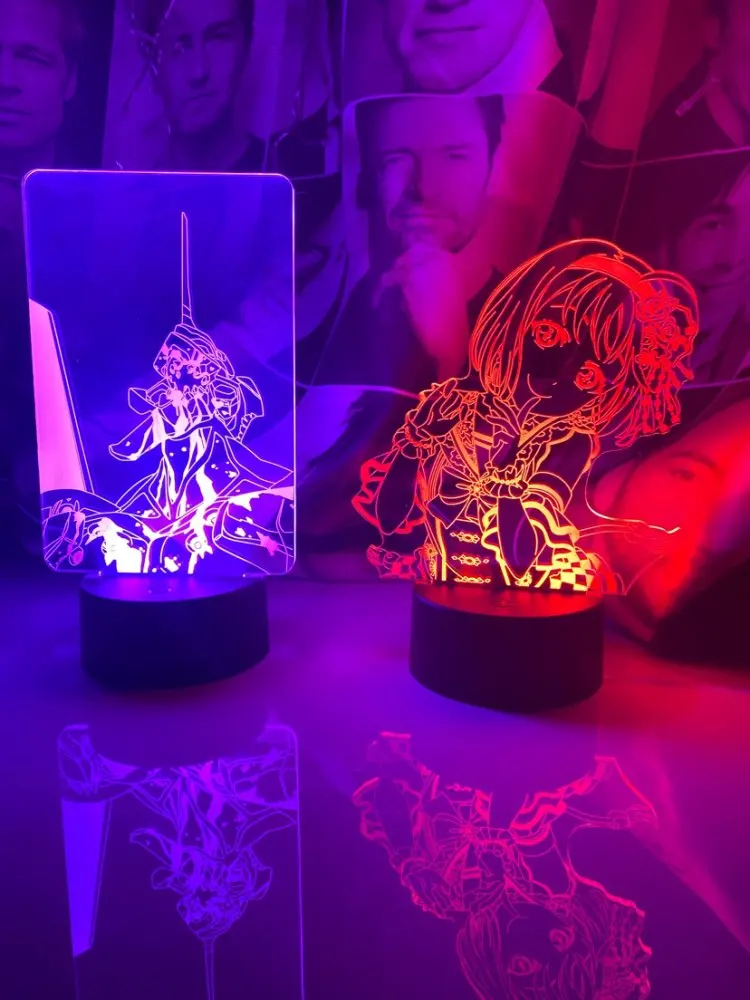 3D эва светильник с аниме Евангелионы рисунок RGB Светодиодный Ночник Новинка