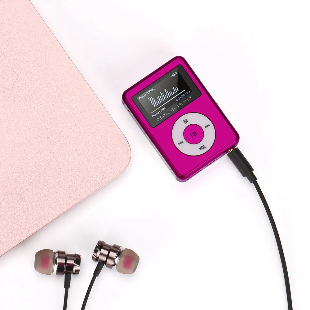 USB мини mp3-плеер Поддержка ЖК-экрана 32 ГБ Micro SD TF карта стильный дизайн Спорт MP3
