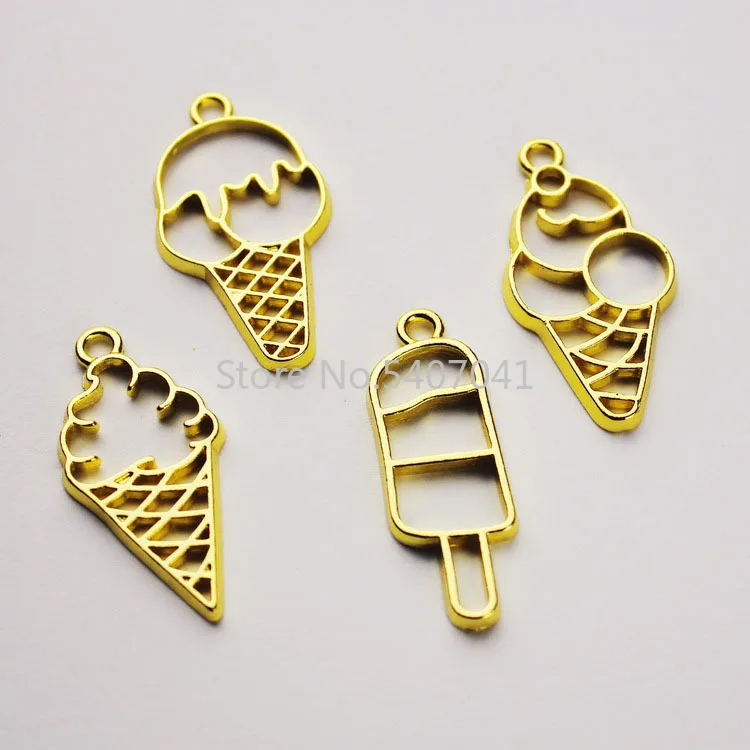 Популярная 5 шт./партия мороженое с зонтиком ободок подвеска на металлическом