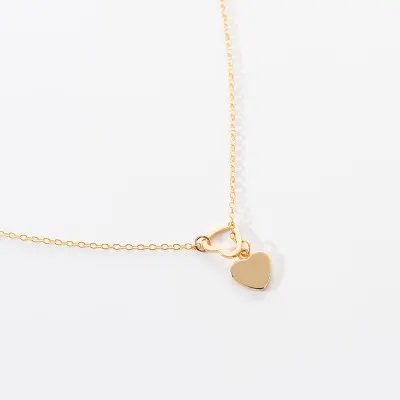 

Women Girl Fashion Trendy Jewelry Copper Heart Chain Link Necklace Gift
