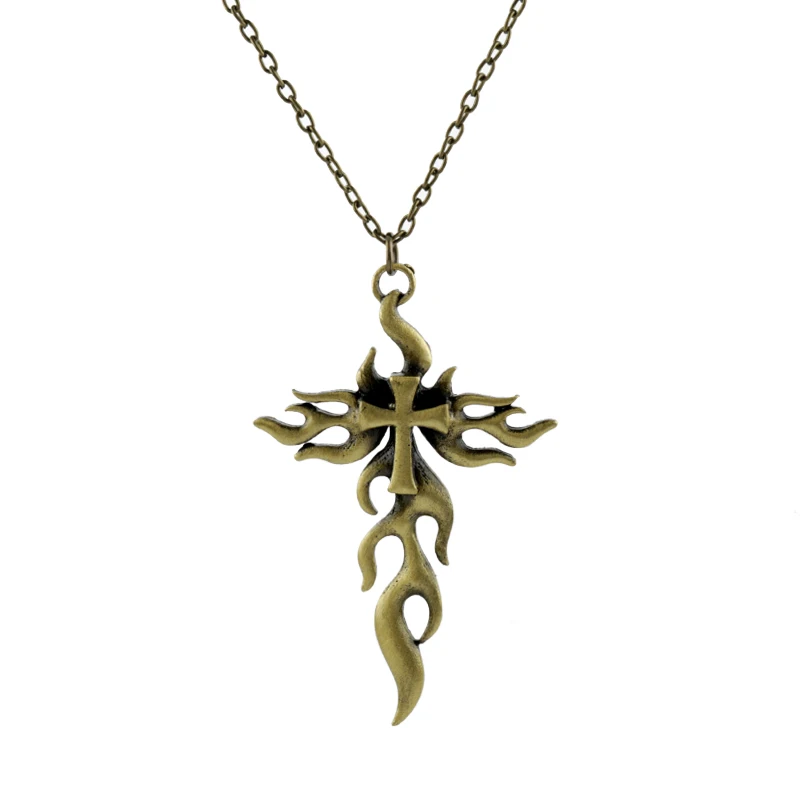 Брелок в стиле хип-хоп с крестом пламени для женщин и мужчин винтажный