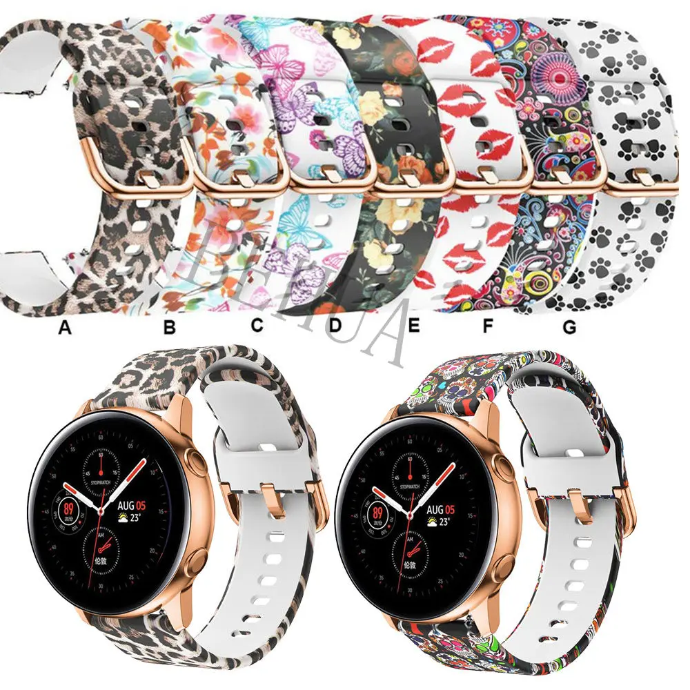 Ремешок силиконовый для Samsung Galaxy Watch Active 2 40 мм 44 мм/3 41 45 мм/Huawei GT 46 42 браслет 20 22 |