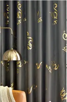 Dark Grey Curtain Бронзовая ткань полиэстер занавеска для спальни гостиной 85% занавеска для дома деко отель обработка окон - Цвет: Dark Grey Curtain