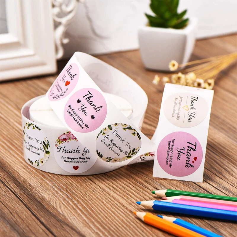 500 шт. один рулон Благодарим Вас за заказ наклейки торт выпечка в подарок теги