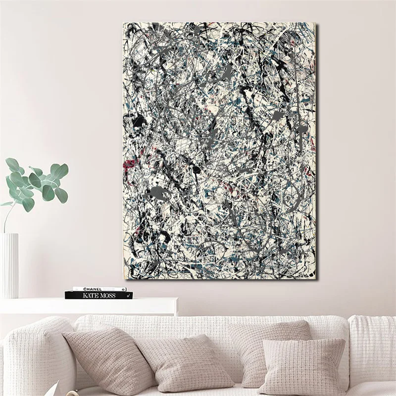 Jacksones Pollocker номер 19 художественный холст плакат настенная живопись картина