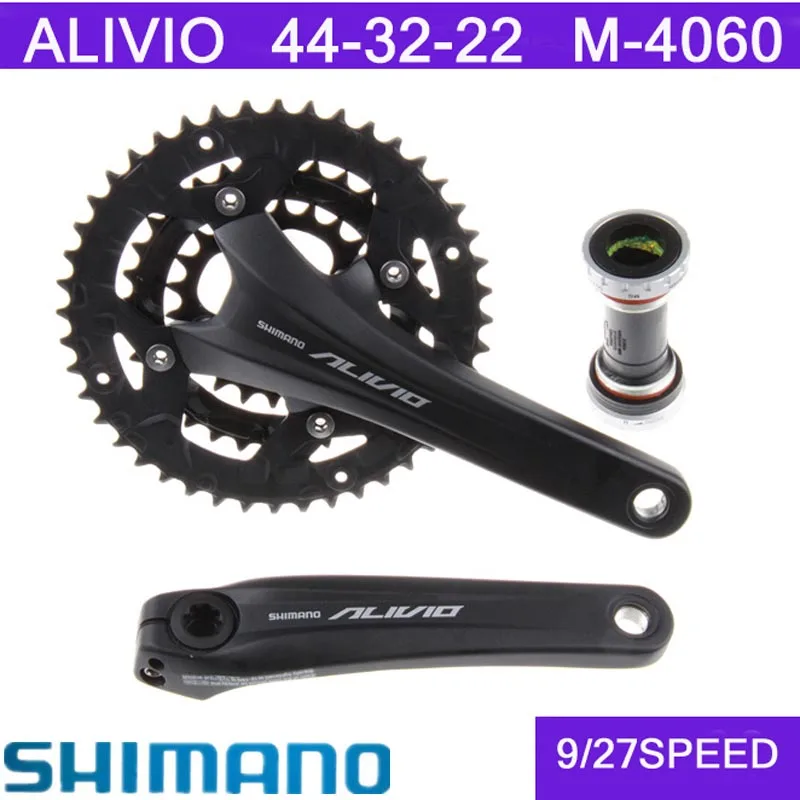 SHIMANO DEORE ALIVIO FC-M4060 27S Запчасти для велосипеда, Звездочка для горного велосипеда, Звездочка для горного велосипеда, ручка аксессуары 44-32-22T