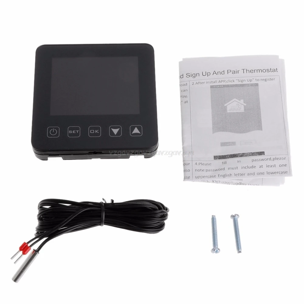 

WiFi Programmable Thermostat Echo Alexa Voice Control Electric Floor Heating Room Temperature Control 16A 100-240V