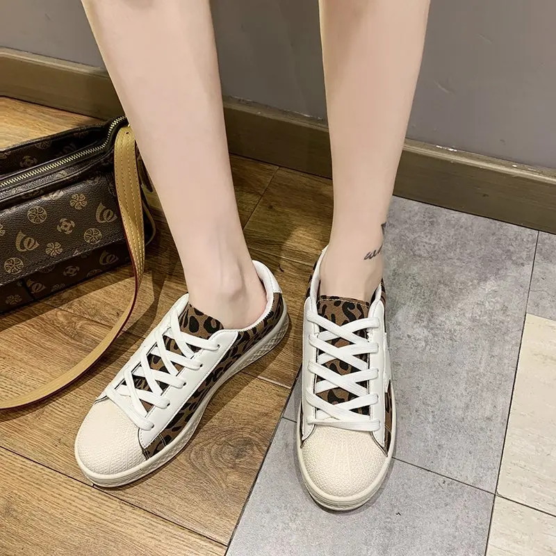 

HughSwell Leopard Super-Star Sneakers with Cheetah-Print Shell Toe