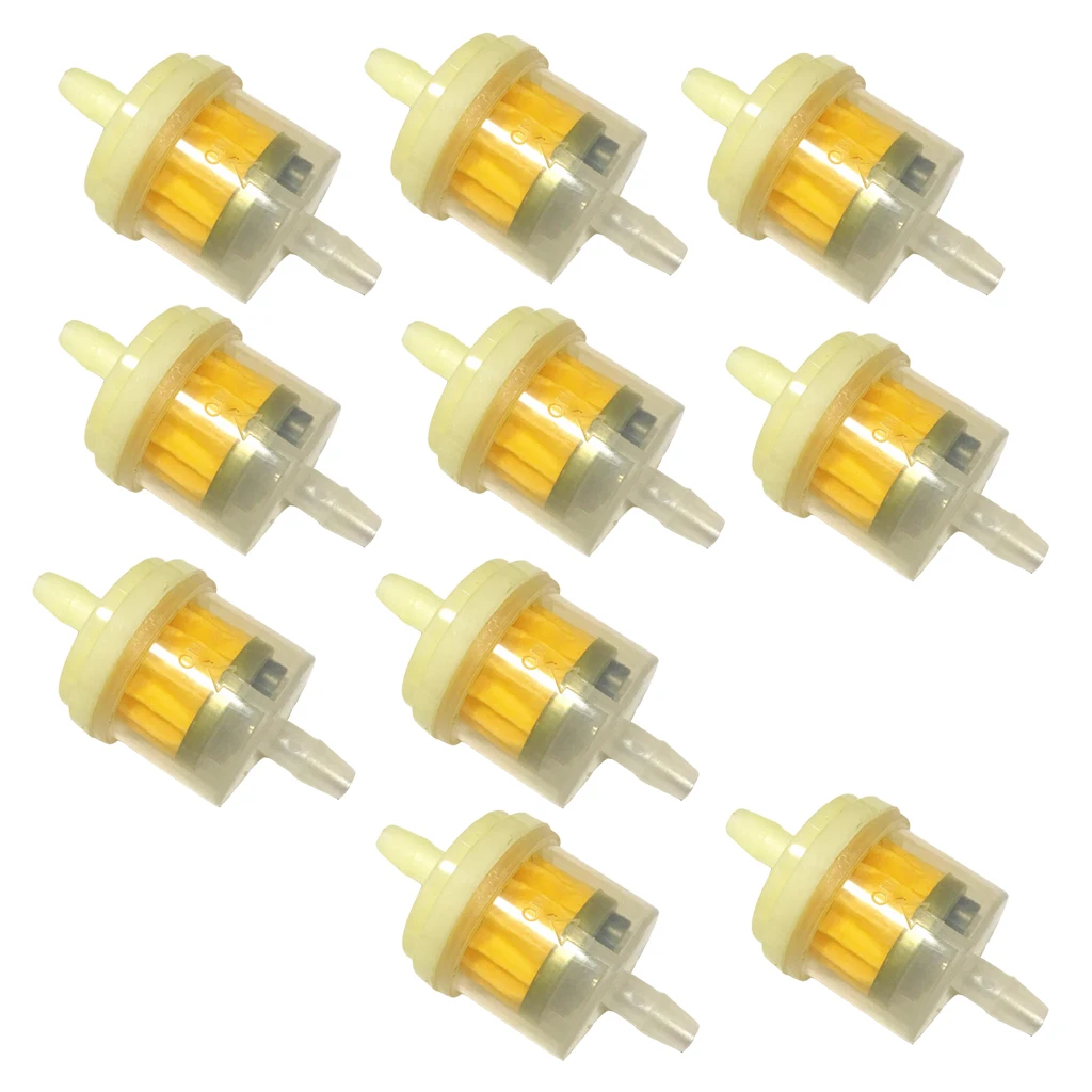 

10x 6mm 1/4" Gasoline Gas Fuel Filter Petrol For Motorcycle Car Dirt Bike Scooter