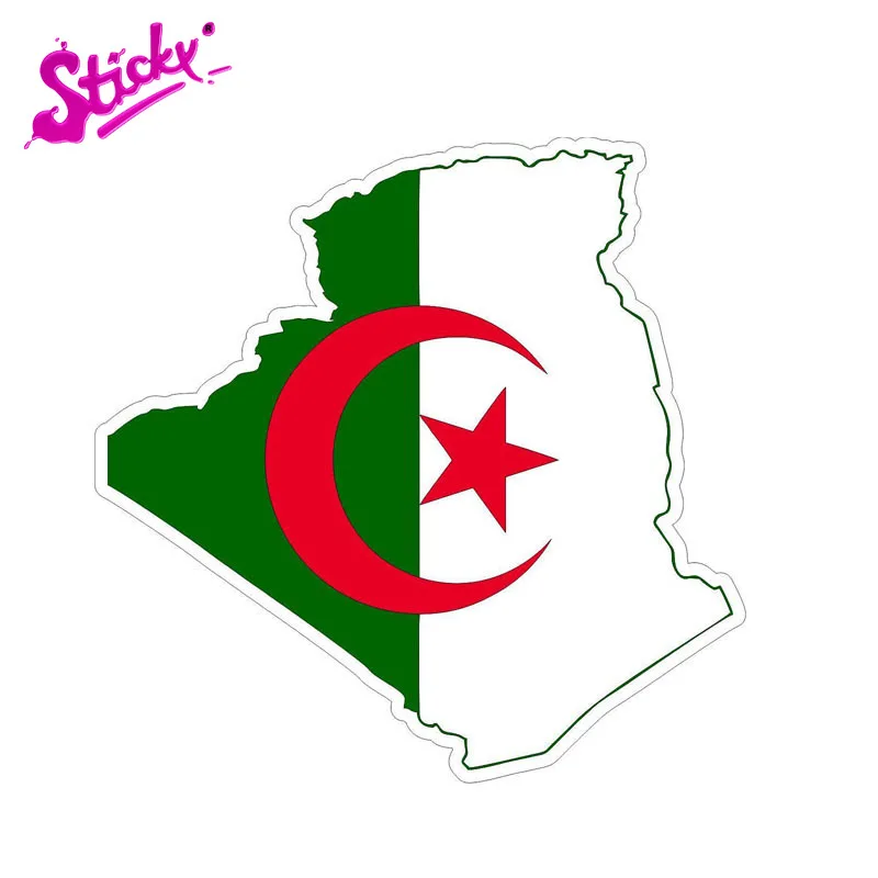 Наклейка с флагом Алжира наклейка на корпус автомобиля креативная мотоцикл