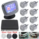 Парктроник с двойным процессором, водонепроницаемая камера заднего вида с 8 датчиками парковки, вид спереди и сзади