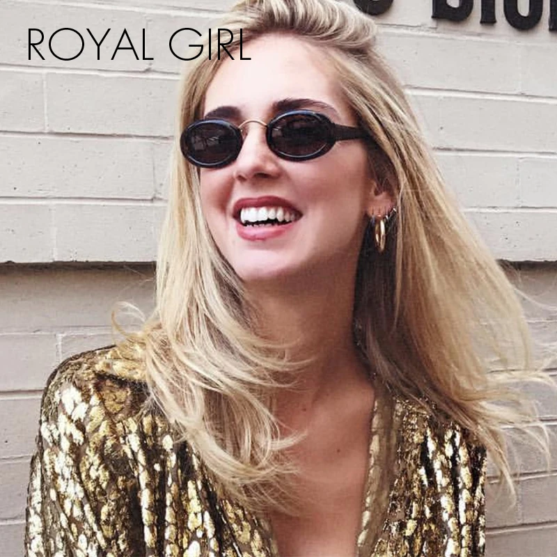 Солнцезащитные очки в овальной оправе ROYAL GIRL маленькие круглые солнечные унисекс