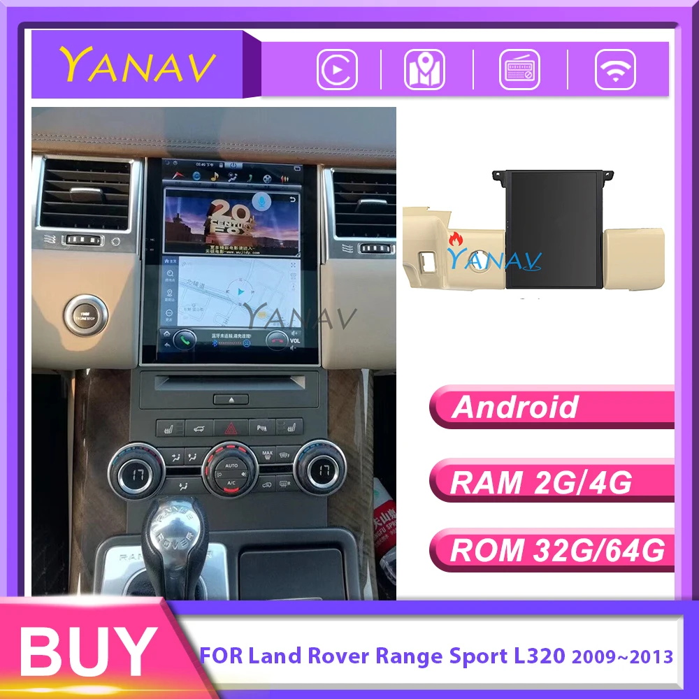 

vertical screen Car GPS Player for-Land Rover Range Sport L320 2009~2013 car stereo Navigation DVD android multimedia player