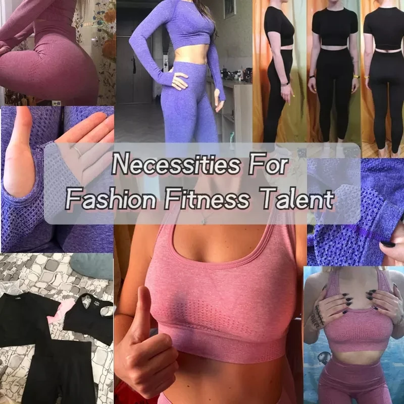 

Single Free Combination Seamless Yoga Set Women Workout Sportswear Gym Clothing Sports Suit Crop Top+Sport Bra+Leggings