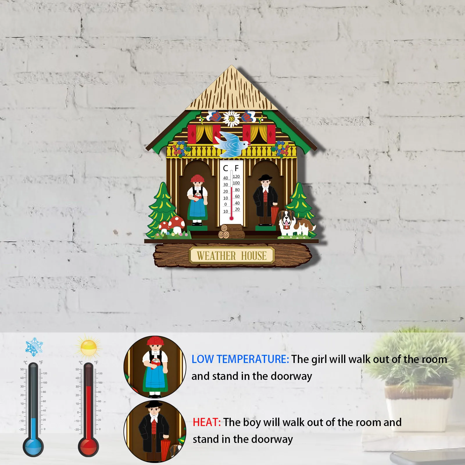 Креативный домашний барометр 45 @ термометр настенный датчик температуры и