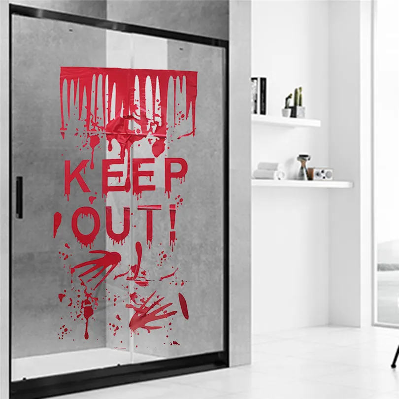 ПВХ вечерние наклейки для Хэллоуина кровяная пальма вода сделай сам из стекла