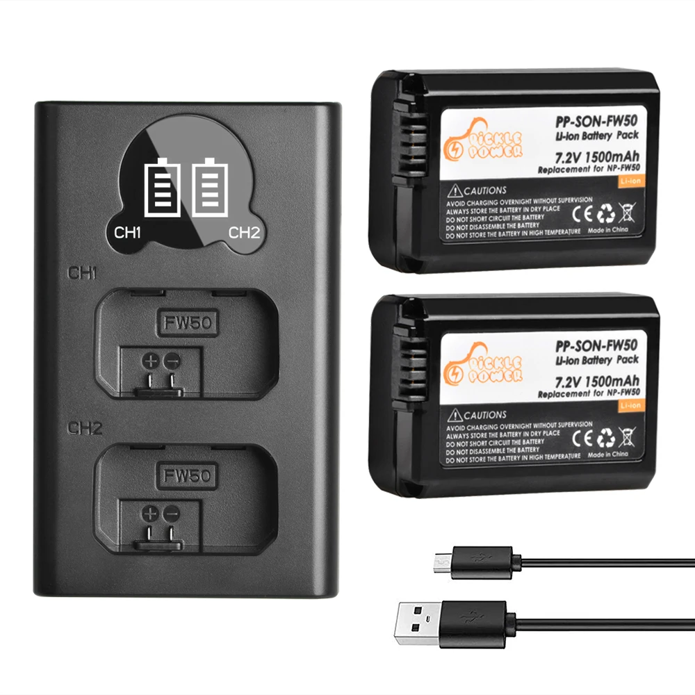 2 шт. двойное зарядное устройство USB для Sony Alpha a6500 a6300 a7 7R a7R II a7II|Цифровые