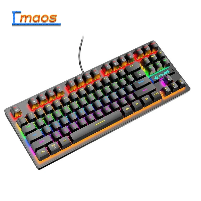 Проводная Механическая игровая клавиатура с RGB-подсветкой 87 клавиш | Компьютеры и