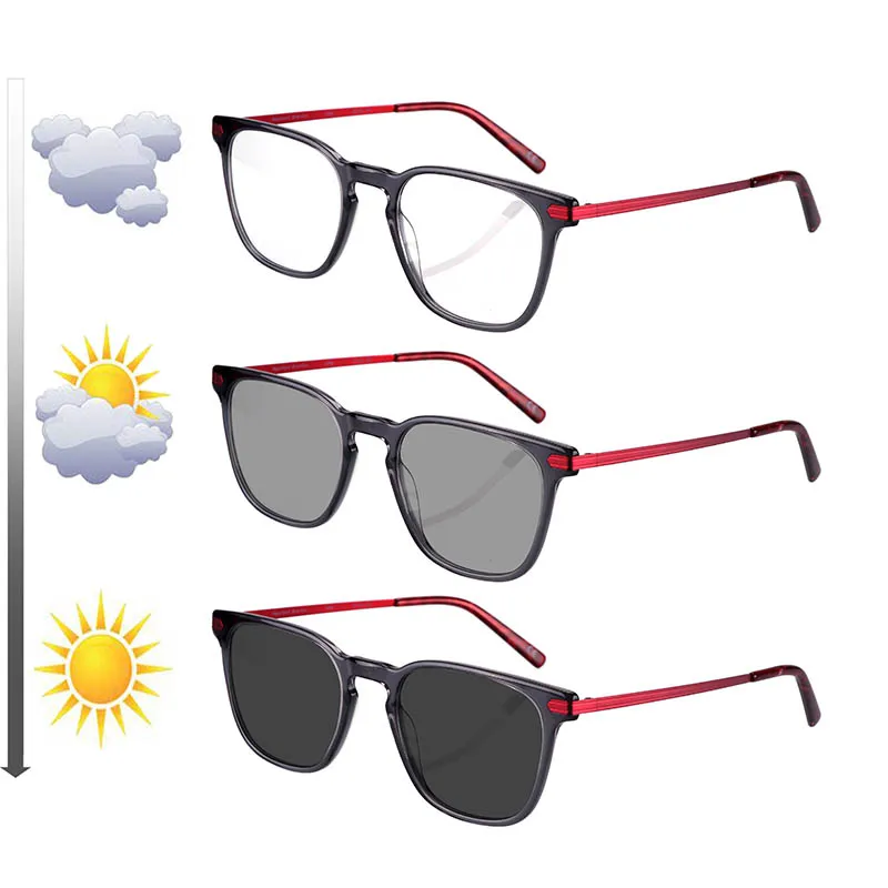 Новые фотохромные очки для близорукости ацетатная оправа очков женщин и мужчин