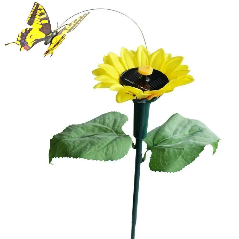 1pcs Gardening Sunflower Decoration Simulation Animal Colorful Butterfly Hummingbird Courtyard Home Yard Grass Plant |