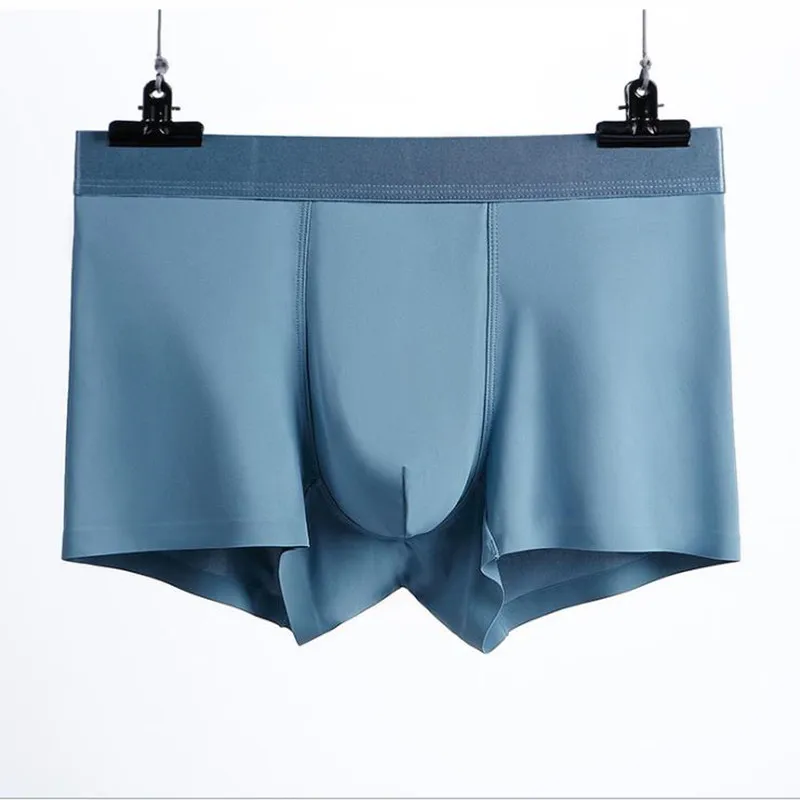 

Luxury mercerized Very thin men's underwear nylon ice silk boxers double bagged high-interest high-stretch Seamless boxers man