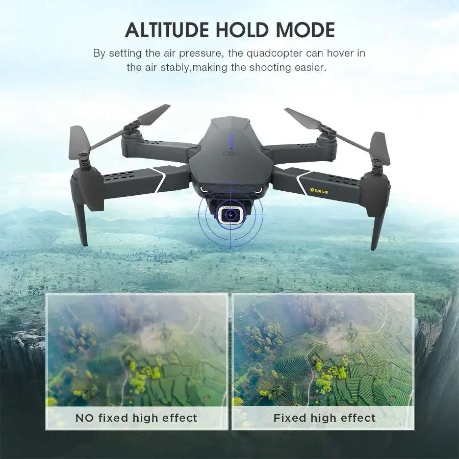Eachine E520 wifi FPV с 4 K/1080 P HD широкоугольная камера высокая высота режим удержания складной Радиоуправляемый Дрон Квадрокоптер RTF