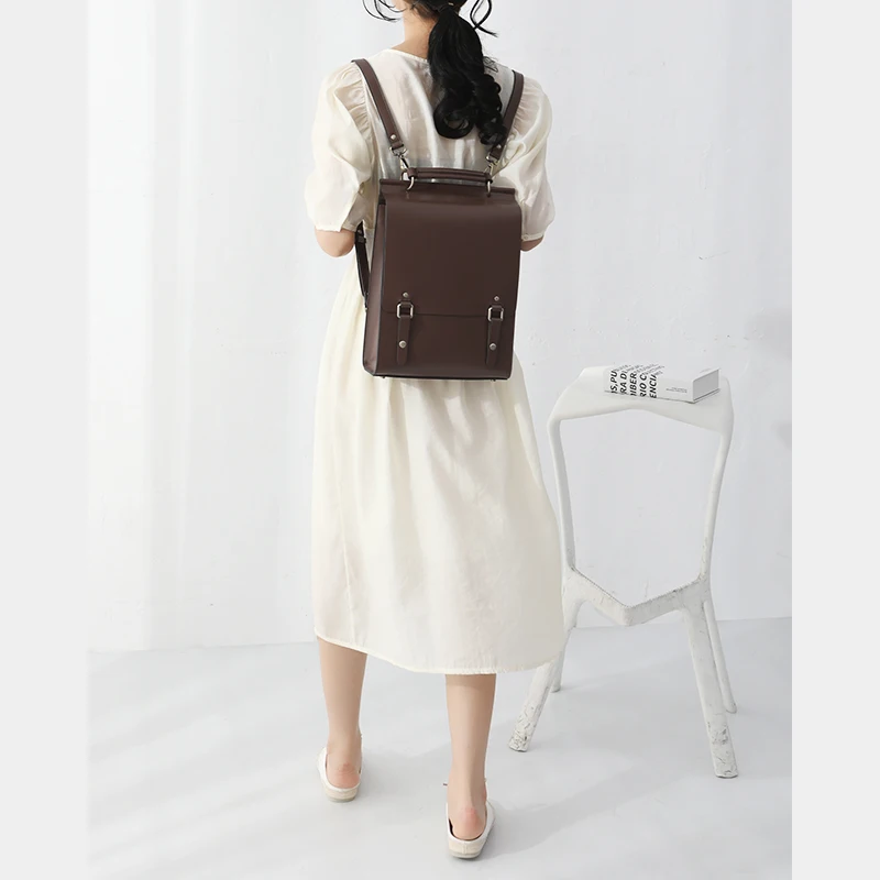 

Japanese Cute Backpack Teenaga Girls College University Luxury Leather School Backpack Women Waterproof Mochila Bags AE50SB