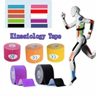 2 Размеры кинезиологическая лента Атлетическая Восстановления Эластичная лента мышцы боли наколенники Поддержка для тренажерного зала Фитнес повязки