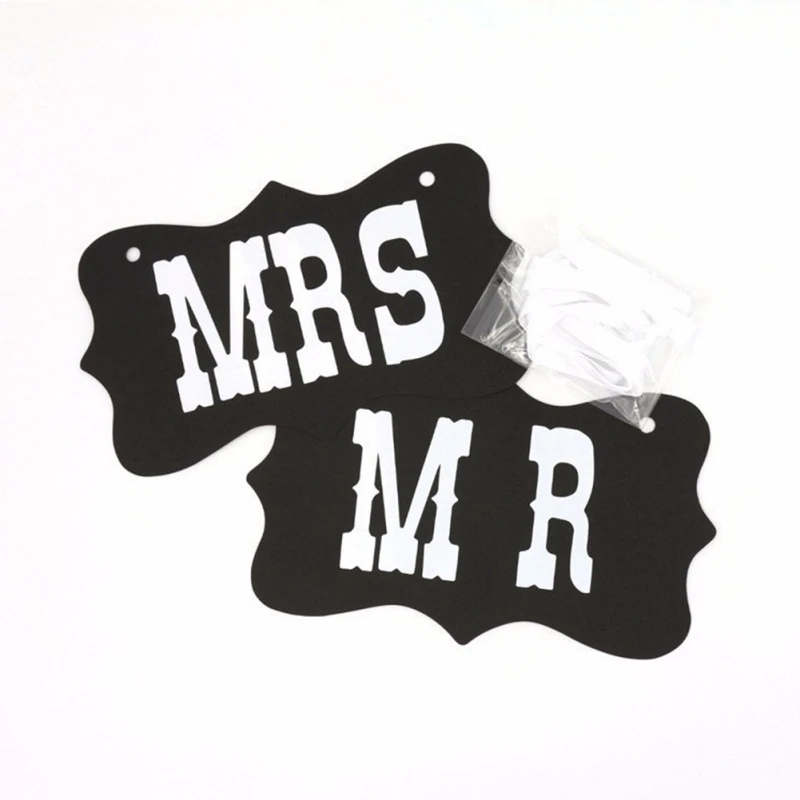 Rustic Wedding Mr Mrs Chair Banners Sign Groom Bride Party Vintage Engagement Photo Props | Дом и сад