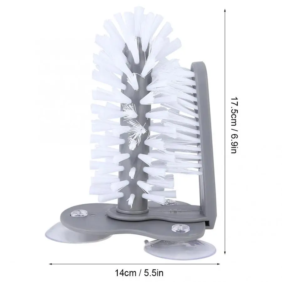 Настенная присоска Тип щетка Стекло бутылку воды Термо Кружка очиститель