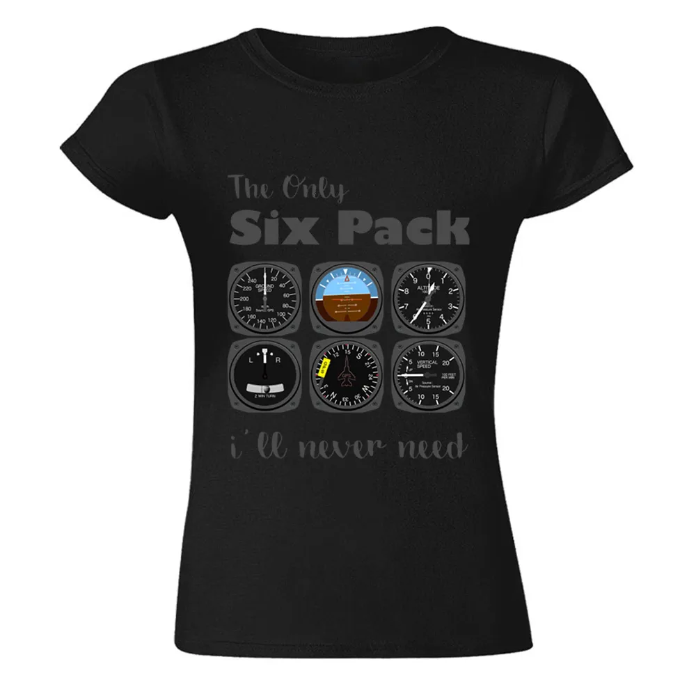 Пилот самолета полета инструментов Футболка с принтом Графический Забавный