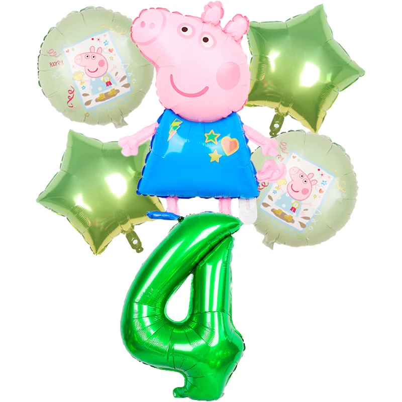 Воздушные шары в виде Свинки Пеппы Мультяшные фигурки для будущей матери