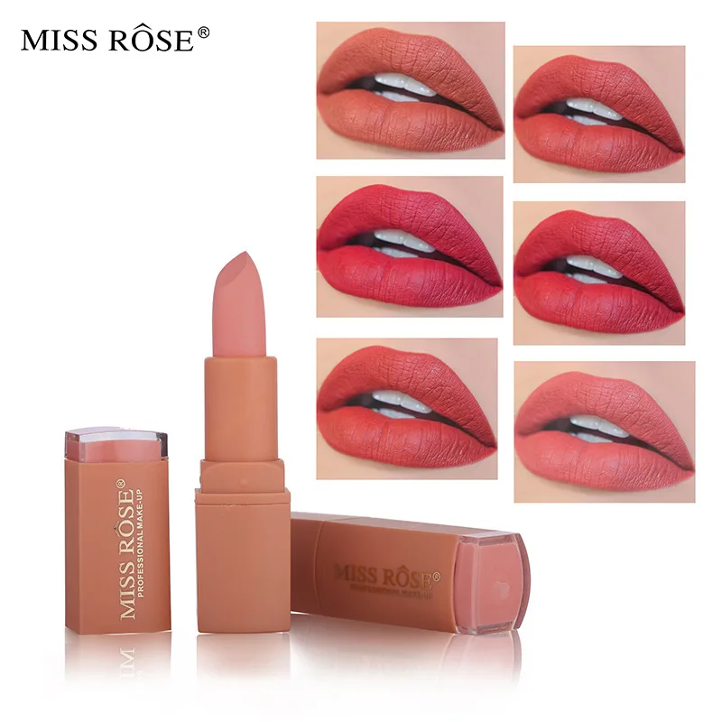 

Hot Selling Miss Rose Matte Red Lipstick Nude Long-Lasting Moisturizer Waterproof/Water-Resistant Makeup Cosmetic Gift for Women