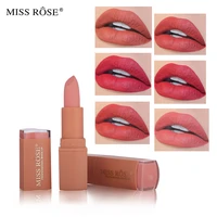 hot selling miss rose matte red lipstick nude long lasting moisturizer waterproofwater resistant makeup cosmetic gift for women