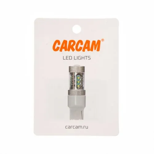 Автолампа светодиодная CARCAM W21W 7440 80W белый свет|Передние LED-фары для авто| |
