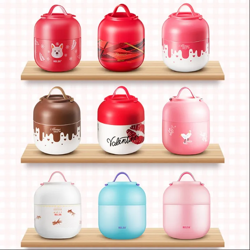 Кувшин термос вакуумный контейнер из нержавеющей стали для ланча еды баночка