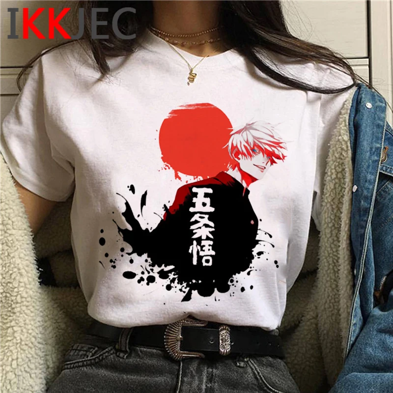 

Jujutsu кайсен Gojo Satoru Юдзи Itadori футболка для женщин печати японского аниме одежда для пар harajuku Повседневная футболка ulzzang