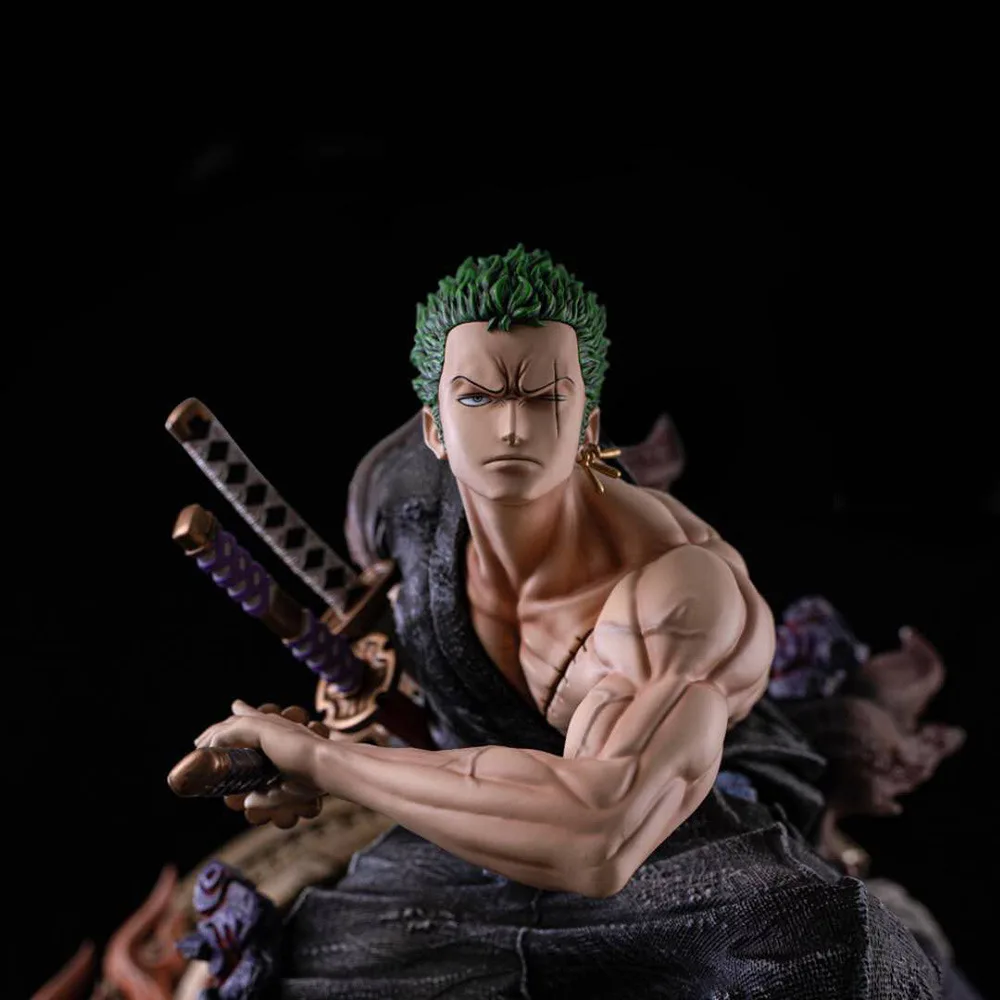 Аниме большой размер 52 см один кусок ророноа Зоро экшн-фигурка Луффи смола статуя