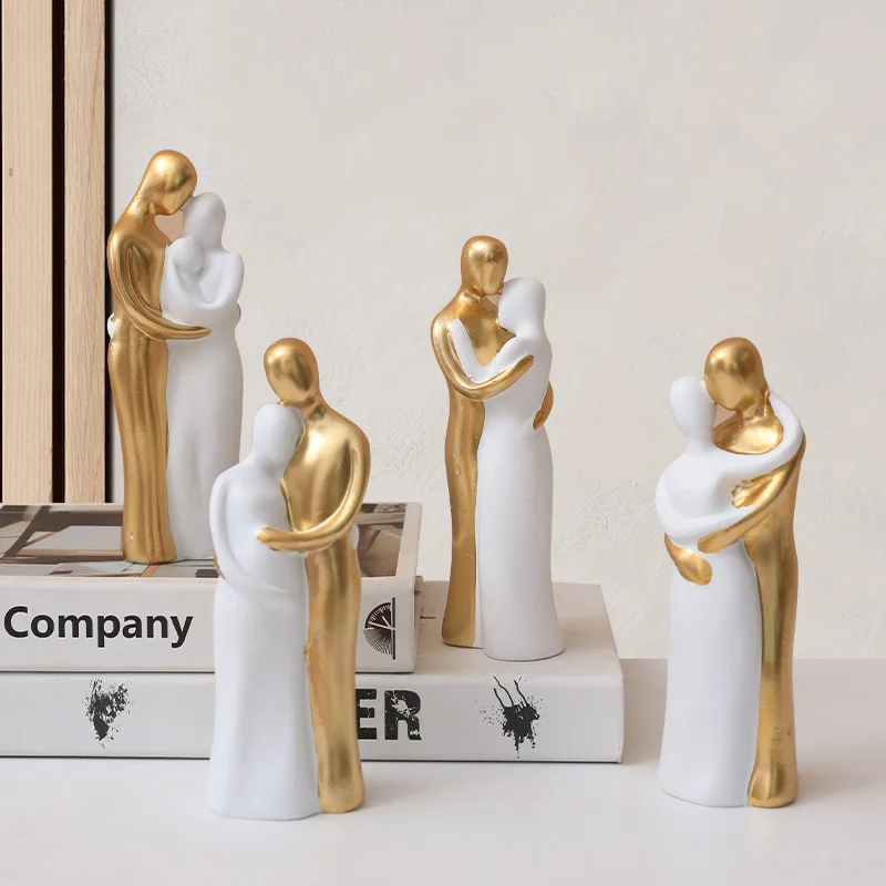 

Nordic Love Family Resin Figurine Ornaments Family Happy Time Home Living Room Decor Statue of Love Wedding Gift Crafts