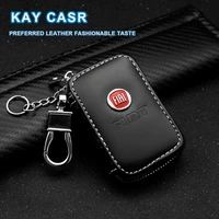 car key case leather key chain multifunction leather holder bag for fiat 500 500x ducato tipo panda bravo doblo stilo styling