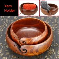 natural wooden yarn storage bowl organizer knitted crocheted wool holder storage bowl home handmade knitting sewing supplies