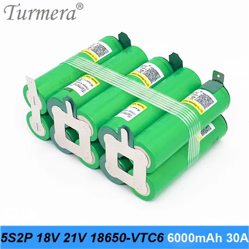 5S2P-21V-C6-H-01 3S 4S 5s 6S 12,6 V 16,8 V 18V 25V 18650 аккумулятор US18650VTC6 3000mAh 600mAh 30A для шуры шуруповерт батареи(настройка - Цвет: 5S2P-21V-C6-H-01