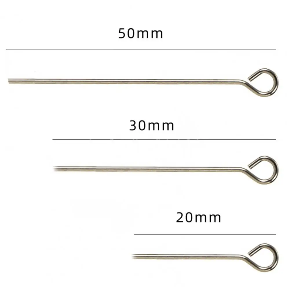 

Fishing Connect Pins 100Pcs Stainless Steel Fishing Hook Fish Lure Connecting Pins Swivel Accessories Fishing Tools