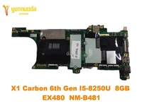 original for lenovo thinkpad x1 carbon 6th gen laptop motherboard i5 8250u 8gb ex480 nm b481 tested good free shipping