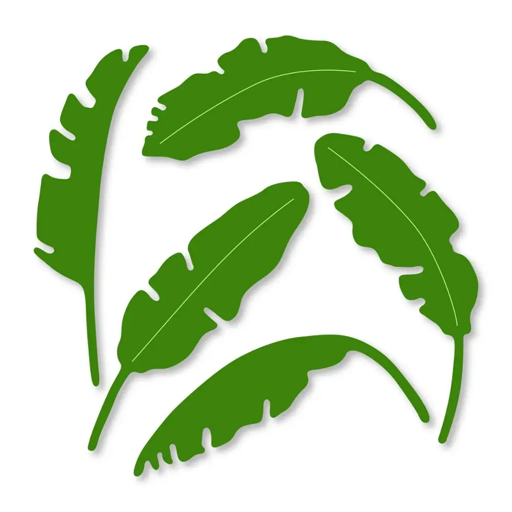 Режущие штампы Серебристые пять банановых листьев металлические стальные