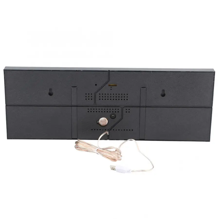 Большие белые цифровые настенные часы светодиодные зеркальные электронные для