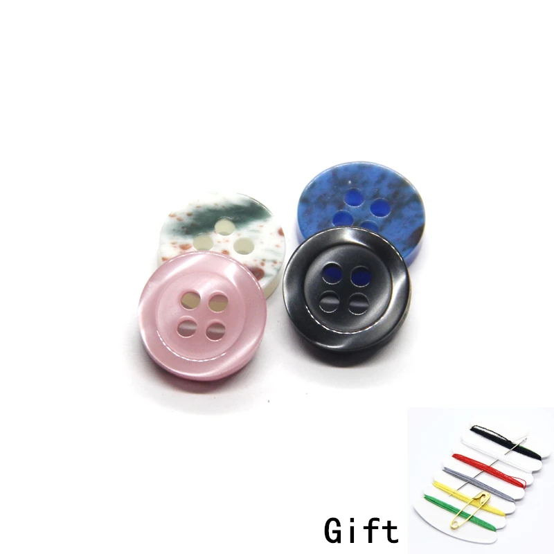 9/11/12 имитация рубашки пуговицы украшение для одежды модное шитье 4 отверстия